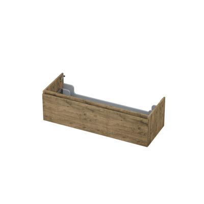 INK - Onderkast 1 Lade Greeploos met Houten Keerlijst - 1200x450x350 Mm - Naturel Eiken