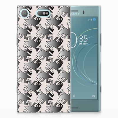 Sony Xperia XZ1 Compact | TPU Hoesje | Salamander Grey