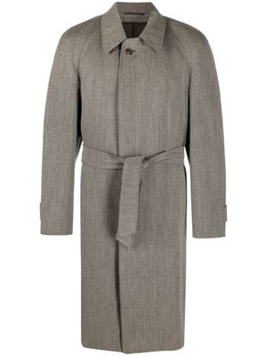 A.N.G.E.L.O. Vintage Cult manteau en laine à boutonnière (années 1990) - Marron