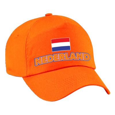 Verkleed feest pet - oranje - Nederland - vlag/landen thema - zonneklep pet Verkleed feest pet - oranje - Nederland - vlag/landen thema - zonneklep pet