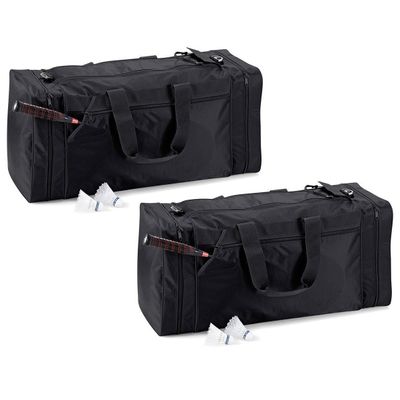 2x stuks reistas/Weekendtas zwart 74 liter - 75 x 35 x 30 cm