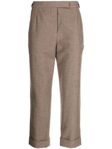 Thom Browne pantalon slim à coupe courte - Marron