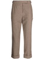 Thom Browne pantalon slim à coupe courte - Marron