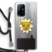 Kleine leeuw: Oppo A94 5G Transparant Hoesje met koord