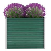 VidaXL Plantenbak verhoogd 100x40x77 cm gegalvaniseerd staal groen