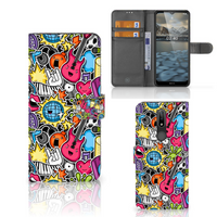 Nokia 2.4 Wallet Case met Pasjes Punk Rock