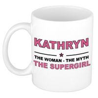 Kathryn The woman, The myth the supergirl cadeau koffie mok / thee beker 300 ml - thumbnail