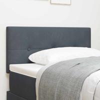 Hoofdbord met LED -striplichten Verstelbaar Grijs 90 cm Fluweel