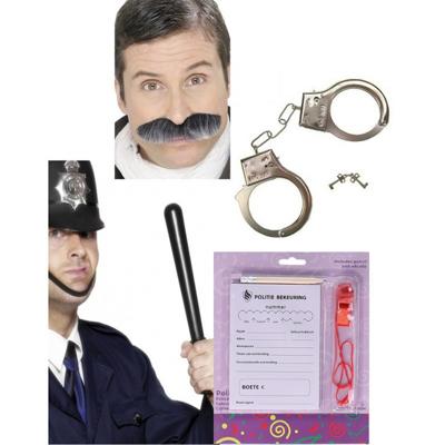 Politie accessoires - verkleedset - voor volwassenen - Carnaval agent verkleedaccessoires