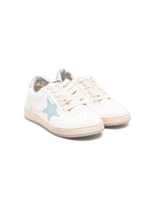 Golden Goose Kids baskets Ball Star en cuir - Blanc