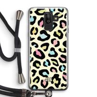 Leopard pattern: Samsung Galaxy J8 (2018) Transparant Hoesje met koord