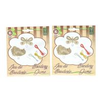 Borduursetje Hout - incl. 3 Kleuren Garen en Naald