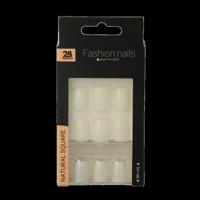 2B Nails natural square 24 Stuks