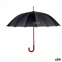Paraplu Zwart Metaal Stof 110 x 110 x 95cm (24 Stuks)