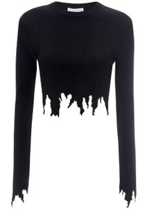 JW Anderson pull en maille fine à design nervuré - Noir