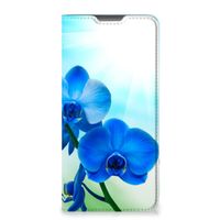 Motorola Moto G52 | Moto G82 Smart Cover Orchidee Blauw - Cadeau voor je Moeder - thumbnail