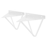 Planksteun driehoek 2 stuks 16x15,5x17 cm wit metaal ML design