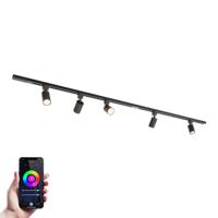 Taros Railverlichting Pakket - Recht - 2x 1 m rail - 5 railspots - Incl. RGBWW GU10 - IP20 - Modulair - 230V