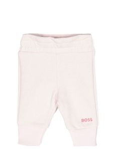 BOSS Kidswear pantalon de jogging à logo brodé - Rose