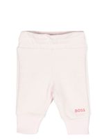 BOSS Kidswear pantalon de jogging à logo brodé - Rose