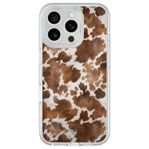 iPhone 16 Pro hybride hoesje - Cowhide chic
