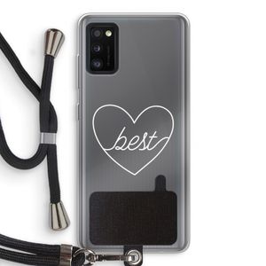 Best heart pastel: Samsung Galaxy A41 Transparant Hoesje met koord