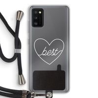 Best heart pastel: Samsung Galaxy A41 Transparant Hoesje met koord