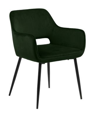 Bendt Eetkamerstoel 'Wender' Velvet, kleur Olijfgroen