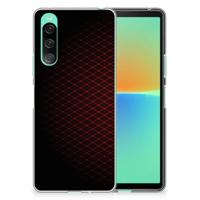 Sony Xperia 10 V | TPU bumper | Geruit Rood