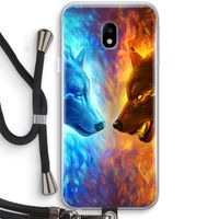 Fire & Ice: Samsung Galaxy J3 (2017) Transparant Hoesje met koord