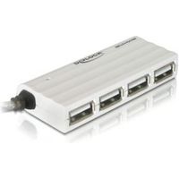 DeLOCK USB 2.0 external 4-port HUB 480 Mbit/s Wit - thumbnail