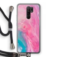 Roze explosie: Xiaomi Redmi 9 Transparant Hoesje met koord
