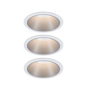 Paulmann 93410 Cole Coin Inbouwlamp Set van 3 stuks LED 6 W Wit, Zilver