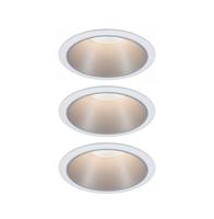 Paulmann 93410 Cole Coin Inbouwlamp Set van 3 stuks LED 6 W Wit, Zilver
