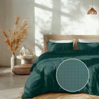 Dekbedovertrek Katoen Satijn Diamante Groen Ruiten 200x200 Cm Heckett Lane - Dekbed-Discounter.nl