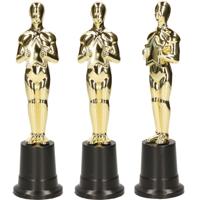 Filmster/Oscar award beeldje - 10x - goud - 22 cm - Hollywood thema film trofee