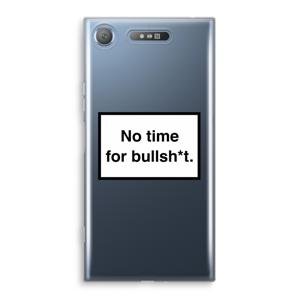 No time: Sony Xperia XZ1 Transparant Hoesje