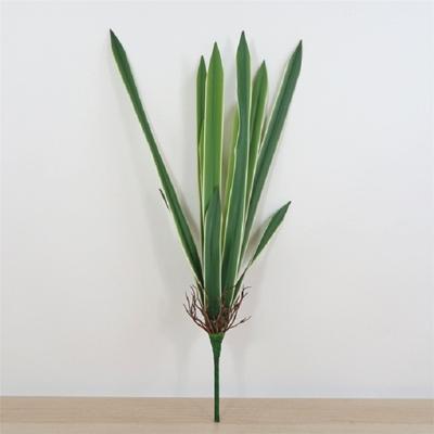 Kunstmatige orchidee blad bloemstuk DIY materiaal simulatie groene plant (witte rand)