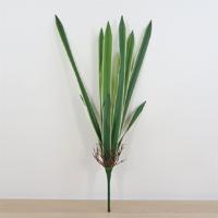 Kunstmatige orchidee blad bloemstuk DIY materiaal simulatie groene plant (witte rand)