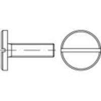 TOOLCRAFT 119043 Platkopschroeven M6 8 mm Sleuf DIN 923 Staal Galvanisch verzinkt 100 stuk(s)