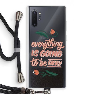 Optimistic flower girl: Samsung Galaxy Note 10 Plus Transparant Hoesje met koord