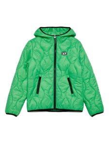 Diesel Kids veste matelassée à logo appliqué - Vert