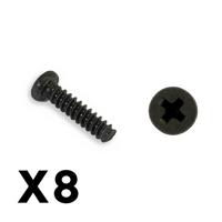 FTX - Outback Mini 3,0 Round Hea D Self Tapping Screw 2X8 (8Pc) (FTX8924) - thumbnail