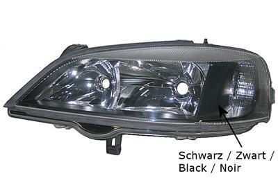 Koplamp links met knipperlicht ZWART Rand 3742967