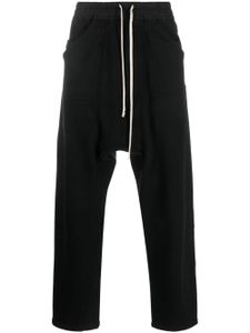 Rick Owens DRKSHDW pantalon en coton biologique à lien de resserrage - Noir