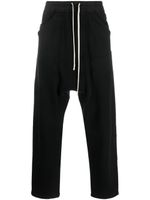 Rick Owens DRKSHDW pantalon en coton biologique à lien de resserrage - Noir - thumbnail