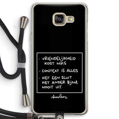 Mijn Motto's: Samsung Galaxy A5 (2016) Transparant Hoesje met koord