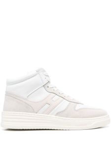 Hogan baskets montantes à patch logo - Blanc