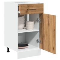 Onderkast met lade 40x46x81,5 cm bewerkt hout artisanaal eiken