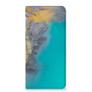 Motorola Moto G60s Standcase Marble Blue Gold